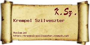 Krempel Szilveszter névjegykártya
