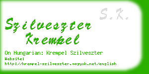 szilveszter krempel business card